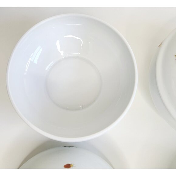 Limoges Chamart Porcelain Bowls With Lids Floral & Insect Trinkets set of 4 - Picture 13 of 16